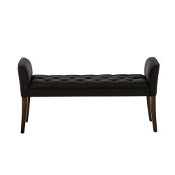 Chaise Longue Cleopatra Tapizado en Tela Negro,Antiguo oscuro