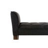Chaise Longue Cleopatra Tapizado en Tela Negro,Antiguo oscuro