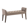 Chaise Longue Cleopatra Tapizado en Tela Gris topo,Antiguo oscuro