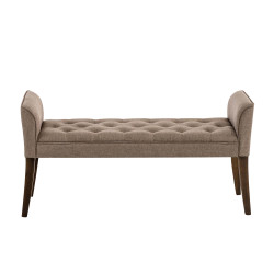 Chaise Longue Cleopatra Tapizado en Tela Gris topo,Antiguo oscuro