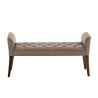 Chaise Longue Cleopatra Tapizado en Tela Gris topo,Antiguo oscuro