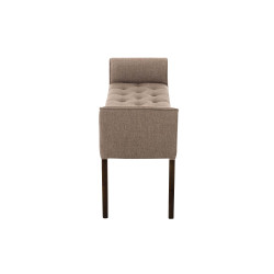 Chaise Longue Cleopatra Tapizado en Tela Gris topo,Antiguo oscuro