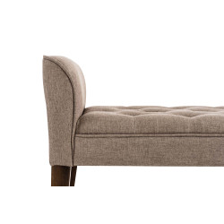 Chaise Longue Cleopatra Tapizado en Tela Gris topo,Antiguo oscuro