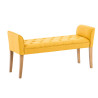 Chaise Longue Cleopatra Tapizado en Tela Amarillo,Antiguo claro