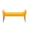 Chaise Longue Cleopatra Tapizado en Tela Amarillo,Antiguo claro