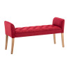 Chaise Longue Cleopatra Tapizado en Tela Rojo,Antiguo claro