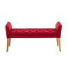 Chaise Longue Cleopatra Tapizado en Tela Rojo,Antiguo claro