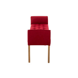 Chaise Longue Cleopatra Tapizado en Tela Rojo,Antiguo claro
