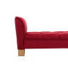 Chaise Longue Cleopatra Tapizado en Tela Rojo,Antiguo claro