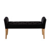 Chaise Longue Cleopatra Tapizado en Tela Negro,Antiguo claro