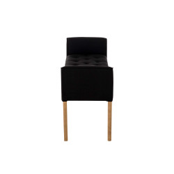 Chaise Longue Cleopatra Tapizado en Tela Negro,Antiguo claro