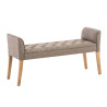 Chaise Longue Cleopatra Tapizado en Tela Gris topo,Antiguo claro