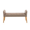 Chaise Longue Cleopatra Tapizado en Tela Gris topo,Antiguo claro