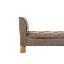 Chaise Longue Cleopatra Tapizado en Tela Gris topo,Antiguo claro