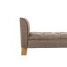 Chaise Longue Cleopatra Tapizado en Tela Gris topo,Antiguo claro