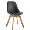 Silla de comedor Manado Negro,Natural