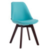 Silla de comedor Manado Azul,Nogal