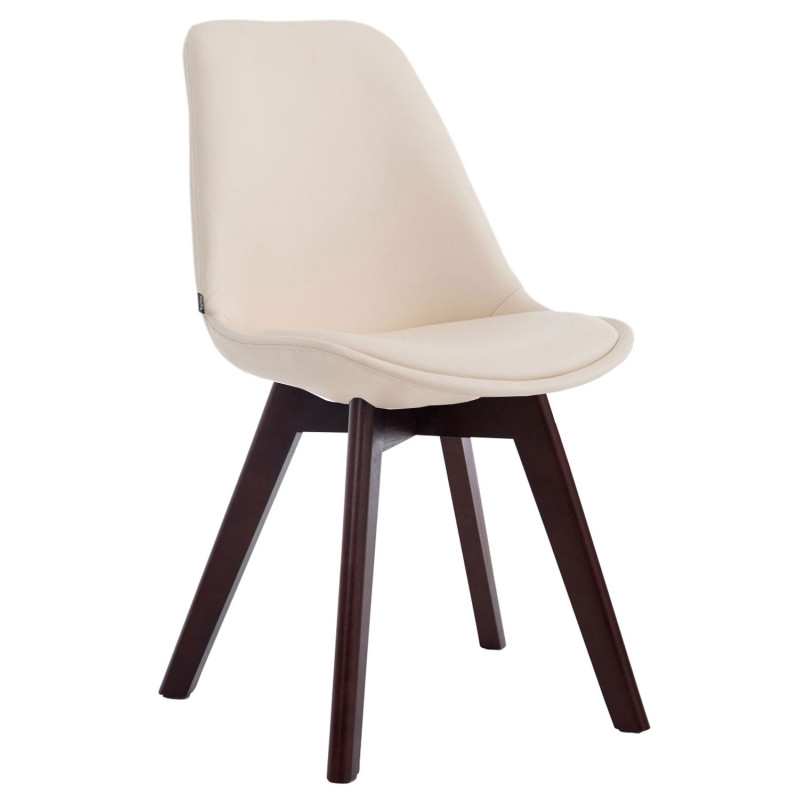 Silla de comedor Manado Crema,Nogal