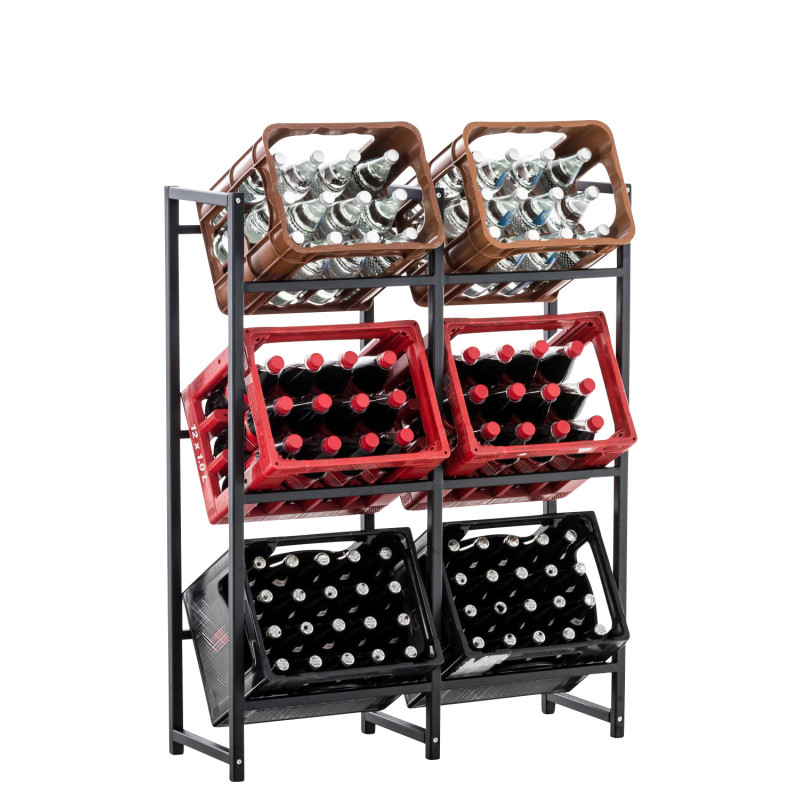 Estantería para cajas Lennert XL,Negro