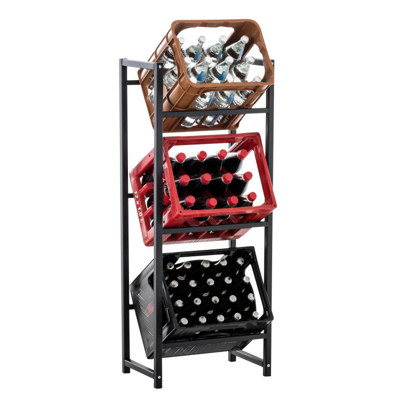 Estantería para cajas Lennert M,Negro