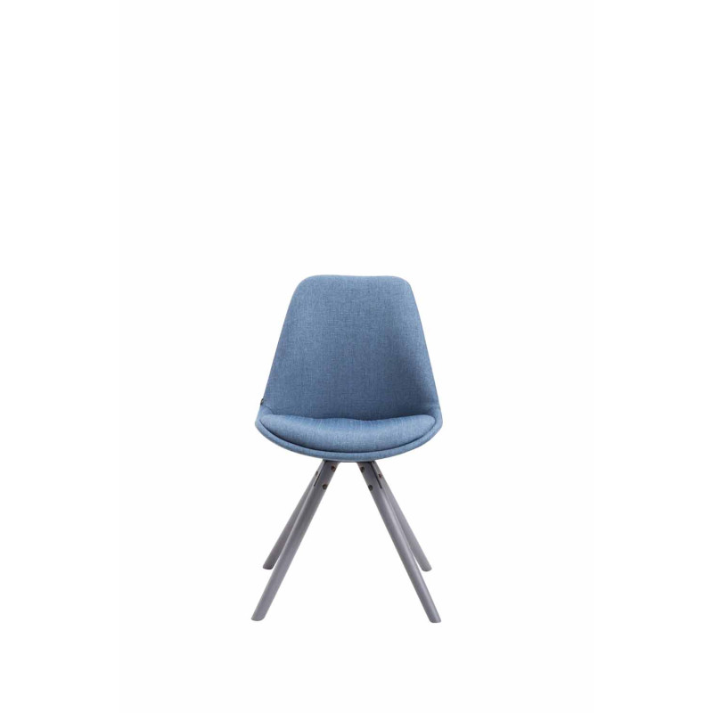 Silla visita Toulouse Rund en Tela Azul,Gris