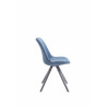 Silla visita Toulouse Rund en Tela Azul,Gris