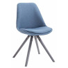 Silla visita Toulouse Rund en Tela Azul,Gris