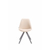Silla visita Toulouse Rund en Tela Crema,Gris