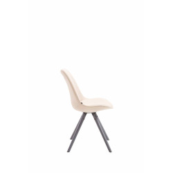Silla visita Toulouse Rund en Tela Crema,Gris