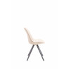 Silla visita Toulouse Rund en Tela Crema,Gris