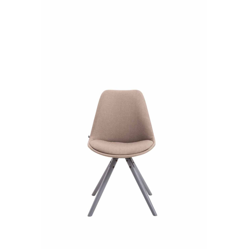 Silla visita Toulouse Rund en Tela Gris topo,Gris