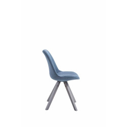 Silla visita Toulouse Square en Tela Azul,Gris