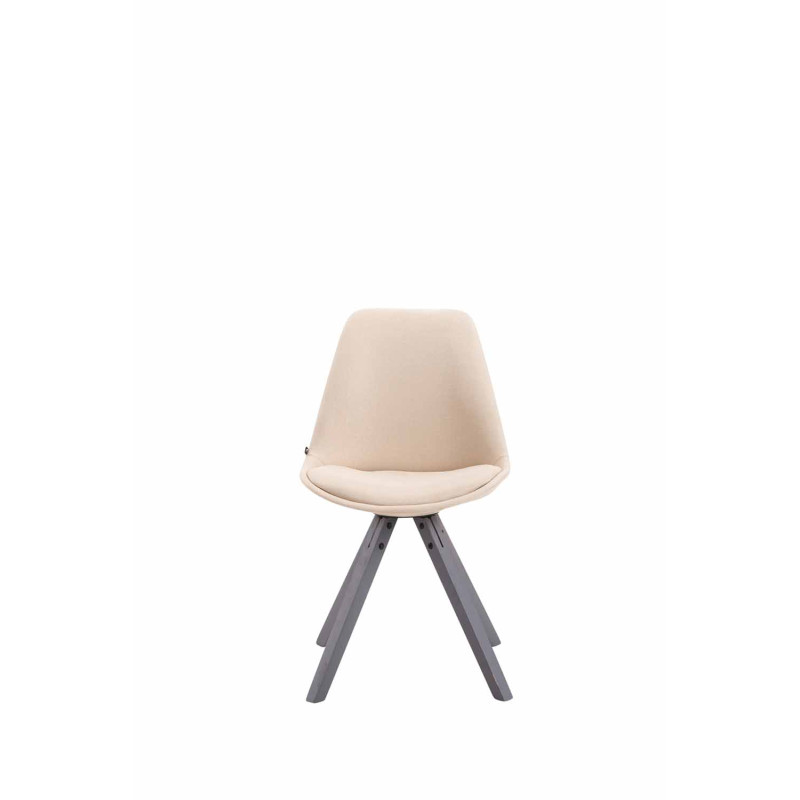 Silla visita Toulouse Square en Tela Crema,Gris