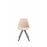 Silla visita Toulouse Square en Tela Crema,Gris