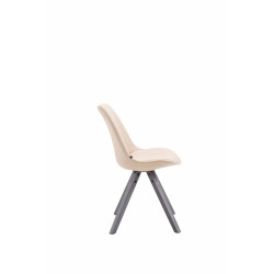 Silla visita Toulouse Square en Tela Crema,Gris