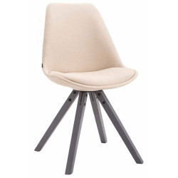 Silla visita Toulouse Square en Tela Crema,Gris
