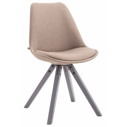 Silla visita Toulouse Square en Tela Gris topo,Gris