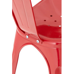Silla Metálica Benedikt V2 Rojo
