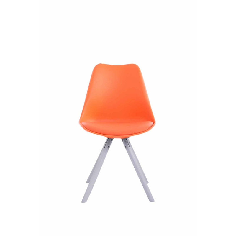 Silla visita Toulouse Rund Naranja,Blanco