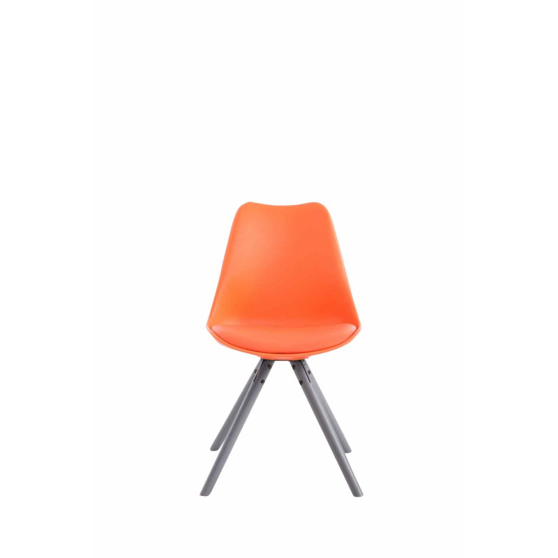 Silla visita Toulouse Rund Naranja,Gris