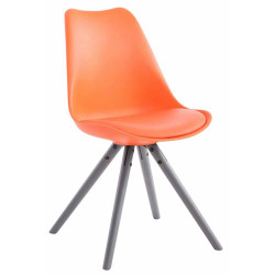 Silla visita Toulouse Rund Naranja,Gris