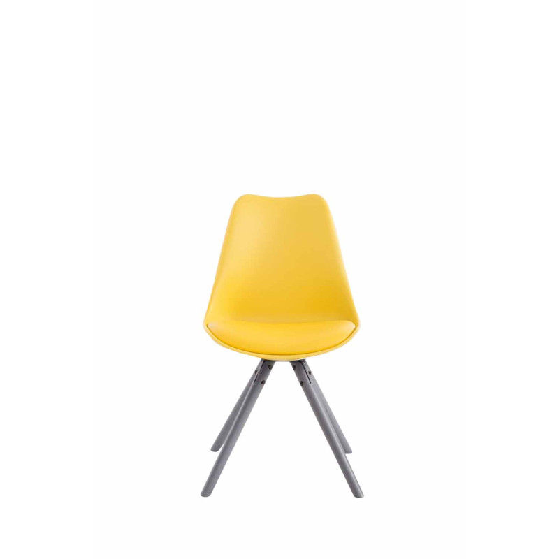 Silla visita Toulouse Rund Amarillo,Gris