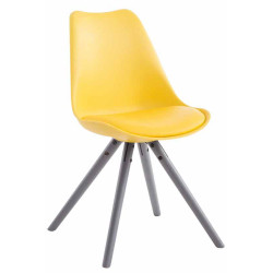 Silla visita Toulouse Rund Amarillo,Gris