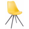 Silla visita Toulouse Rund Amarillo,Gris