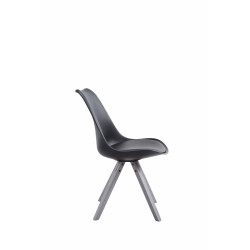 Silla visita Toulouse Square Negro,Gris