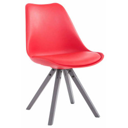 Silla visita Toulouse Square Rojo,Gris