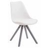 Silla visita Toulouse Square Blanco,Gris