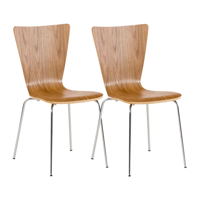 Set 2x Sillas de Visita Aaron Roble