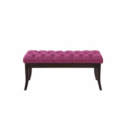 Taburete Recibidor Ramses En Tela & Madera Oscura Lila,100 cm