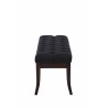 Taburete Recibidor Ramses En Tela & Madera Oscura Negro,100 cm